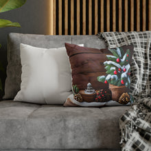 Load image into Gallery viewer, Christmas Pillow Covers, Rustic Country Square covers, Farmhouse Decor Pillowcases Set, Farmhouse Landscapes