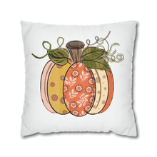 Load image into Gallery viewer, Fall Thankful Pillow Covers, Rustic Country Square covers, Country Farmhouse Decor, Pumpkin Pillowcase Set, Farmhouse