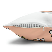 Load image into Gallery viewer, Pastel Pumpkin Double Sided Design Square Pillow Cover in four sizes, Pretty Pink Pumkin Throw Pillow Case