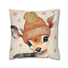 Load image into Gallery viewer, Fall Pillow Cover, Fall Watercolor Deer, Country Square Pillow Covers, Pillow Cover Set, Cute Pillowcase Set