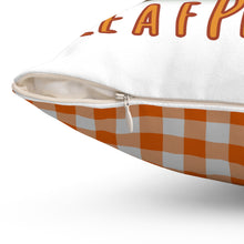 Load image into Gallery viewer, Fall Leaf Peeper Spun Polyester Square Pillow, Fun Gnome Decor Throw Pillow