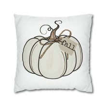 Load image into Gallery viewer, White Pumpkin Fall Pillow Covers, Country Square covers, Modern Farmhouse Decor Pillowcase Set, Farmhouse Pumpkins