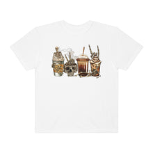 Load image into Gallery viewer, Pumpkin Spice Coffee Halloween Spooky Season Comfort Colors® Halloween T-Shirt, Women's Skeletons and Skulls T-Shirt