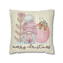 Load image into Gallery viewer, Christmas Pillow Covers, Christmas, Gnomes, Country Square Pillow Covers, Pillow Cover Set, Pastel Gnomes Pillow Case Set