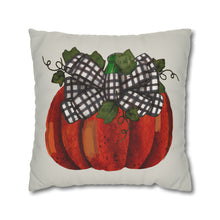 Load image into Gallery viewer, Fall Pillow Cover, Fall Farmhouse, Country Square Pillow Covers, Pumpkin Pillow Cover, Pillow Cover, Fall Decor, Autumn Home Decor
