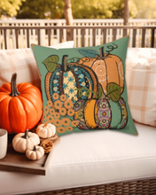 Load image into Gallery viewer, Fall Pumpkins Spun Polyester Square Pillow, Fall Decor Throw Pillow