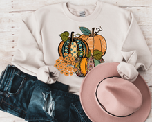 Load image into Gallery viewer, Women's Fall Hand Drawn Pumpkins Design Pretty Watercolors Pumpkins Sweatshirt