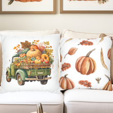Load image into Gallery viewer, Fall Pillow Covers, Rustic Country Square covers, Country Farmhouse Decor Pillowcase Set, Farmhouse Pumpkins