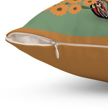 Load image into Gallery viewer, Fall Pumpkins Spun Polyester Square Pillow, Fall Decor Throw Pillow