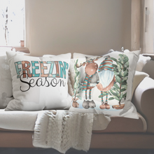 Load image into Gallery viewer, Christmas Pillow Covers, Rustic Country Square covers, Country Farmhouse Decor, Cute Coordinating Pillow Cover Set, Farmhouse Pillows