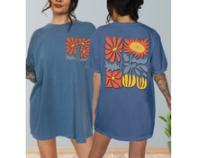 Load image into Gallery viewer, Abstract Wildflowers Comfort Colors® Shirt, Women's Summer T-Shirt, Garment Dyed, Boho, Retro Design Tee