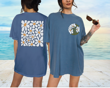 Load image into Gallery viewer, Abstract Daisies Comfort Colors® Shirt, Women's Summer T-Shirt, Garment Dyed, Boho, Retro Design Tee