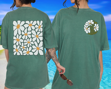 Load image into Gallery viewer, Abstract Daisies Comfort Colors® Shirt, Women's Summer T-Shirt, Garment Dyed, Boho, Retro Design Tee