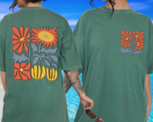 Load image into Gallery viewer, Abstract Wildflowers Comfort Colors® Shirt, Women's Summer T-Shirt, Garment Dyed, Boho, Retro Design Tee