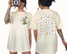 Load image into Gallery viewer, Abstract Daisies Comfort Colors® Shirt, Women's Summer T-Shirt, Garment Dyed, Boho, Retro Design Tee