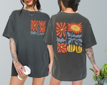 Load image into Gallery viewer, Abstract Wildflowers Comfort Colors® Shirt, Women's Summer T-Shirt, Garment Dyed, Boho, Retro Design Tee