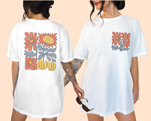 Load image into Gallery viewer, Abstract Wildflowers Comfort Colors® Shirt, Women's Summer T-Shirt, Garment Dyed, Boho, Retro Design Tee