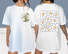 Load image into Gallery viewer, Abstract Daisies Comfort Colors® Shirt, Women's Summer T-Shirt, Garment Dyed, Boho, Retro Design Tee