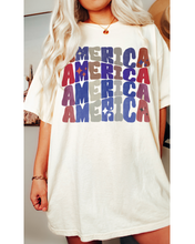 Load image into Gallery viewer, Retro America 4th of July T-Shirt, Retro Inspired Vintage Inspired '70's Design, Bella Canvas® T-Shirt, T-Shirt Dress