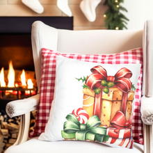 Load image into Gallery viewer, Christmas Pillow Covers, Square Pillow Cover, Country Pillow Covers, Holiday Decor Pillow Cover, Tis The Season, Fun Christmas Pillows