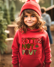Load image into Gallery viewer, Better Not Pout Kids Hooded Sweatshirt, Cute Kids Christmas Hoodie