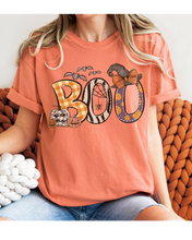 Load image into Gallery viewer, Halloween Boo Comfort Colors® T-Shirt, Women's Cute Halloween Letters Women's T-Shirt