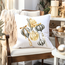 Load image into Gallery viewer, Christmas Pillow Cover, White Christmas Pillow Cover, Rustic Christmas, Holiday Pillow Cover, Farmhouse Decor Pillow, Christmas Porch Decor