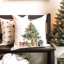 Load image into Gallery viewer, Christmas Farmhouse Pillow Covers, Watercolor Pillow Cover, Rustic Pillow Covers, Four Sizes Pillows, Always Free Shipping
