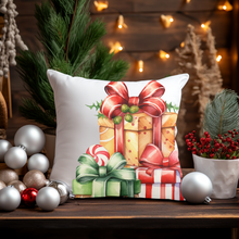 Load image into Gallery viewer, Christmas Pillow Covers, Square Pillow Cover, Country Pillow Covers, Holiday Decor Pillow Cover, Tis The Season, Fun Christmas Pillows
