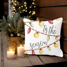 Load image into Gallery viewer, Christmas Pillow Covers, Square Pillow Cover, Country Pillow Covers, Holiday Decor Pillow Cover, Tis The Season, Fun Christmas Pillows