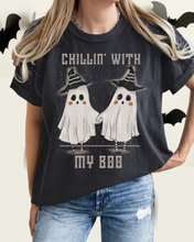 Load image into Gallery viewer, Halloween Comfort Colors® T-Shirt, Chillin' With My Boo Women's Gothic Creepy Design T-Shirt