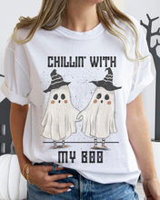 Load image into Gallery viewer, Halloween Comfort Colors® T-Shirt, Chillin' With My Boo Women's Gothic Creepy Design T-Shirt