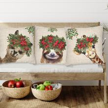 Load image into Gallery viewer, Christmas Throw Pillow Covers, Christmas Dec, Rustic Dec, Home Dec, Farmhouse Dec, Holiday Pillow Covers