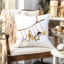 Load image into Gallery viewer, Christmas Pillow Cover, White Christmas Pillow Cover, Rustic Christmas, Holiday Pillow Cover, Farmhouse Decor Pillow, Christmas Porch Decor