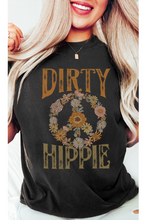 Load image into Gallery viewer, Dirty Hippie Peace Sign T-Shirt, Vintage-Inspired T-Shirt, Trendy Hippie T-Shirt Ovrersized Design and T-Shirt