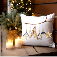 Load image into Gallery viewer, Christmas Pillow Covers, Rustic Country Square Covers, Country Farmhouse Decor, Coordinating Pillow Cover Set, Farmhouse Pillows