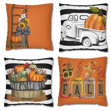 Load image into Gallery viewer, Fall Pillow Covers, Rustic Country Square Covers, Country Farmhouse Decor, Coordinating Pillow Cover Set, Farmhouse Pillows