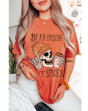 Load image into Gallery viewer, Dead Inside But Spiced Halloween Comfort Colors® T-Shirt, Funny Pumpkin Spice Design T-Shirt
