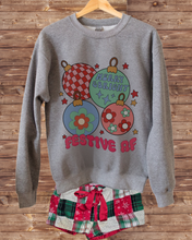 Load image into Gallery viewer, Funny Festive AF Christmas Crewneck Sweatshirt Grey, Ash, Sand, White, Pink