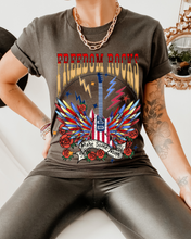 Load image into Gallery viewer, Freedom Rocks Comfort Colors® Shirt, Women's 4th of July Summer T-Shirt, Garment Dyed, Boho, Retro Guitar