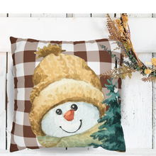 Load image into Gallery viewer, Christmas Pillow Covers, Rustic Country Square covers, Country Farmhouse Decor, Cute Coordinating Pillow Cover Set, Farmhouse Pillows