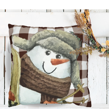 Load image into Gallery viewer, Christmas Pillow Covers, Rustic Country Square covers, Country Farmhouse Decor, Cute Coordinating Pillow Cover Set, Farmhouse Pillows