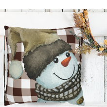 Load image into Gallery viewer, Christmas Pillow Covers, Rustic Country Square covers, Country Farmhouse Decor, Cute Coordinating Pillow Cover Set, Farmhouse Pillows