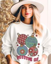 Load image into Gallery viewer, Funny Festive AF Christmas Crewneck Sweatshirt Grey, Ash, Sand, White, Pink
