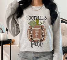Load image into Gallery viewer, Football and Fall Women's Crewneck Sweatshirt, Cute Watercolor Football Pumpkin Fall Shirt