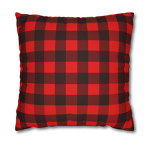 Load image into Gallery viewer, Christmas Pillow Cover, West Highland Terrier, Square Pillow Cover, Terrier in a Tartan Scarf, Holiday Pillow Cover, Holiday Decor Pillow Cover