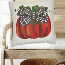 Load image into Gallery viewer, Fall Pillow Cover, Fall Farmhouse, Country Square Pillow Covers, Pumpkin Pillow Cover, Pillow Cover, Fall Decor, Autumn Home Decor