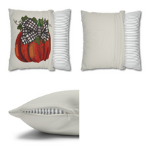 Load image into Gallery viewer, Fall Pillow Cover, Fall Farmhouse, Country Square Pillow Covers, Pumpkin Pillow Cover, Pillow Cover, Fall Decor, Autumn Home Decor