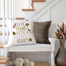 Load image into Gallery viewer, Fall Pillow Covers, Rustic Country Square covers, Country Farmhouse Decor, Pillowcase Set, Pumpkin Pillow Covers