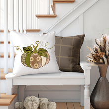 Load image into Gallery viewer, Fall Pillow Covers, Rustic Country Square covers, Country Farmhouse Decor, Pillowcase Set, Pumpkin Pillow Covers